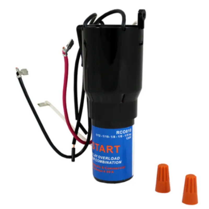 1/12 - 1/5 Hp, 115 Vac -  3 In 1 Relay Overload Start Run Capacitor 1