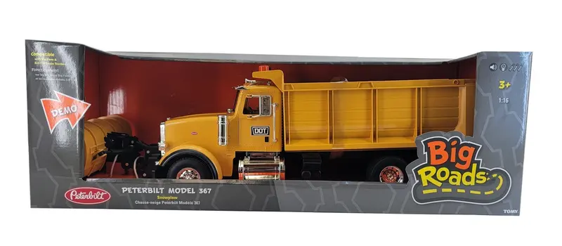 1/16 Big Roads Peterbilt Model 367 Snow Plow Toy - Lp75755 1