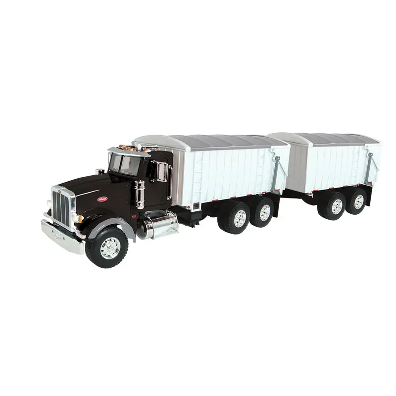 1/16 Ertl Big Farm Lights & Sounds Peterbilt Model 367Ã‚Â  Straight Truck W/ Grain Box & Grain Box Pup Trailer Toy - Lp70551 1