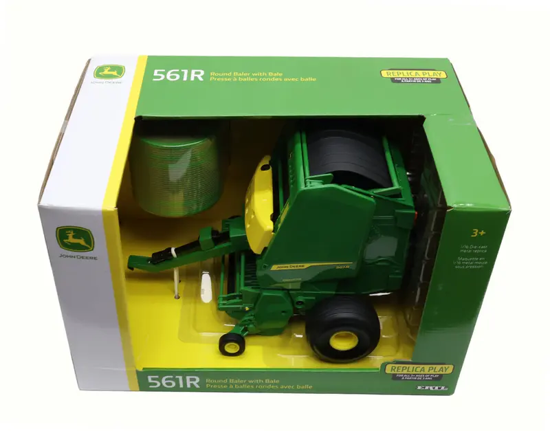 1/16 John Deere 561R Round Baler With Bale Toy - Lp84370 1