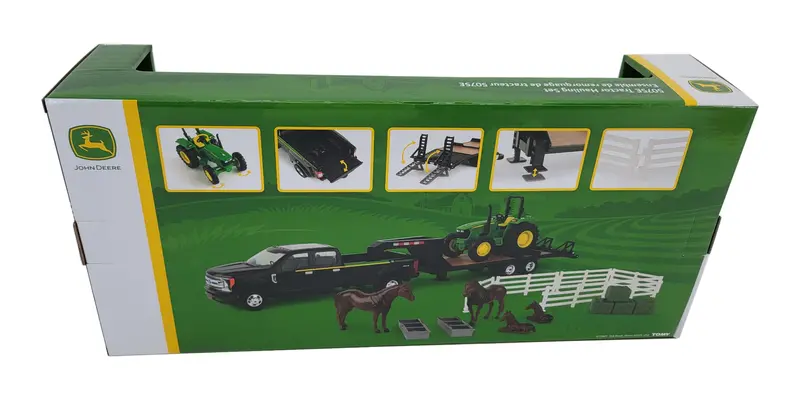 1/32 John Deere 5075E Tractor Hauling Set Toy - Lp82785 1
