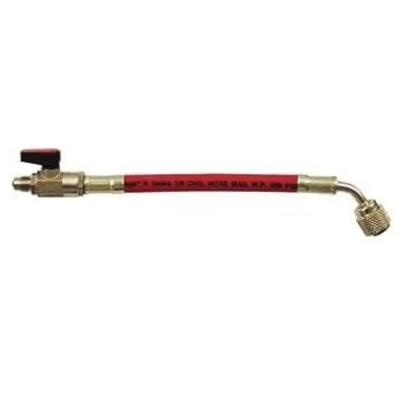 1/4" Ball Valve -  6" Hose Red 1
