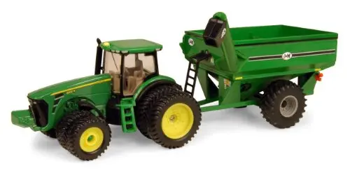 1/64 2009 John Deere 8320R Tractor W/J&M Grain Cart By Ertl - Tbe45236 1