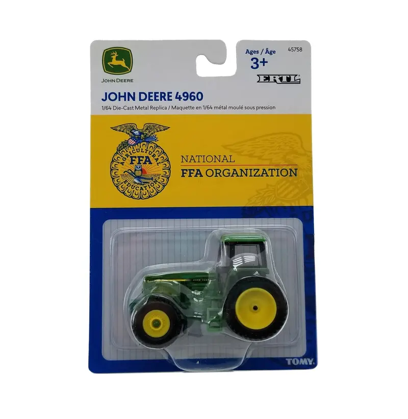 1/64 John Deere 4960 Tractor With Ffa Logo Toy - Lp75805 1