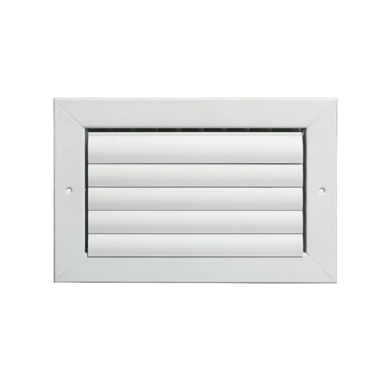 12" X 10" Aluminum White 1-Way Multi-Shutter Supply Grille 1