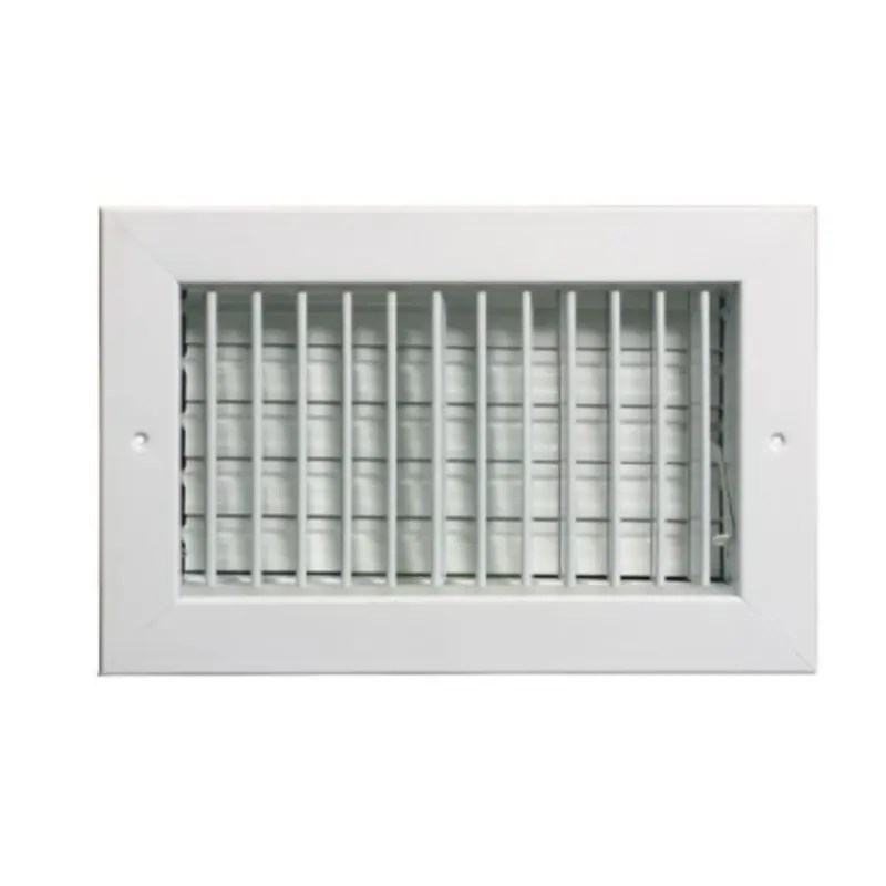 12" X 12" Aluminum White Vertical Blade Multi-Shutter Damper Grille - Msd 1