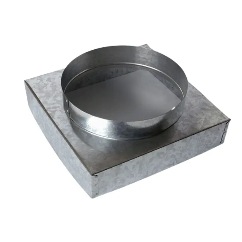 12" X 12" X 4" Plain Square To Round Adapter - 26Ga 1