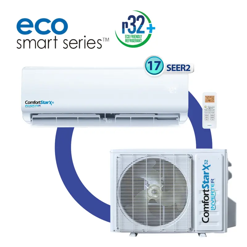 12K Cooling 208/230V Wall Mounted –  R32 Mini-Split System – 17 Seer2 1