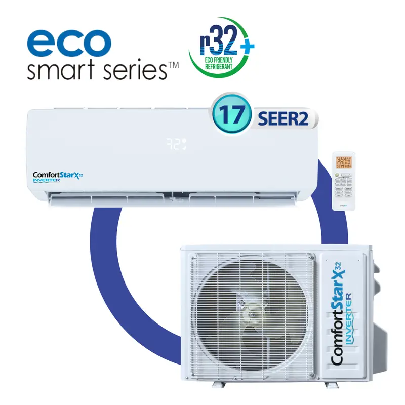 12K Cooling + Heating - 115V Wall Mounted –  R32 Mini-Split System – 17 Seer2 1