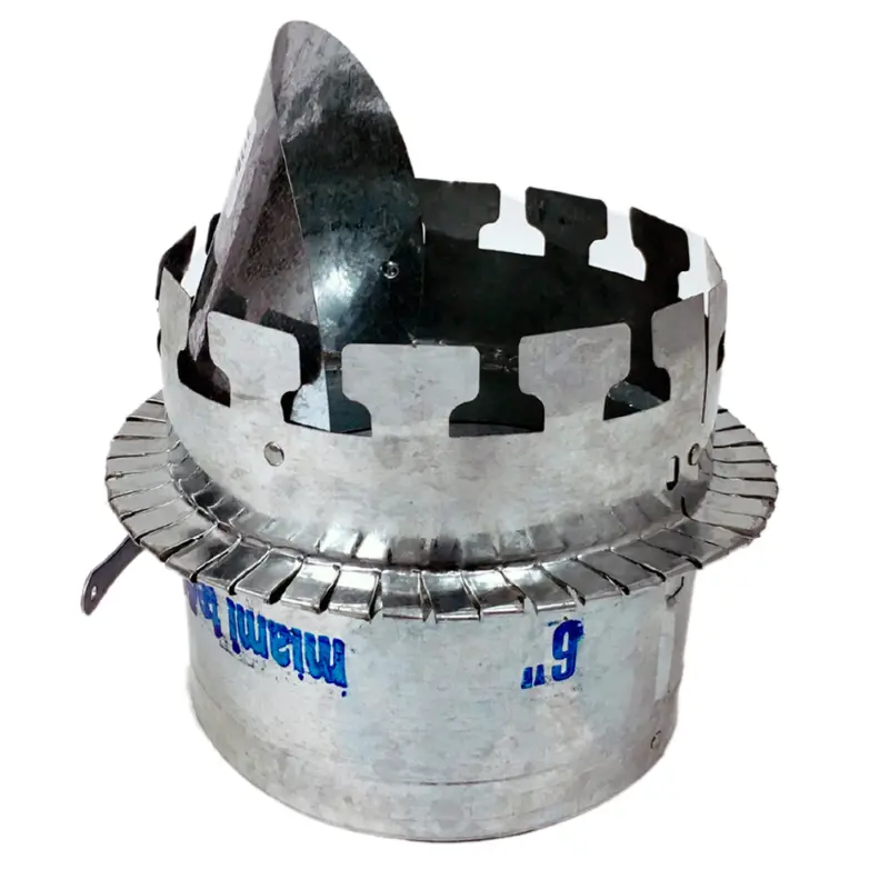 14" Wide Tab Collar With Scoop And Damper 1