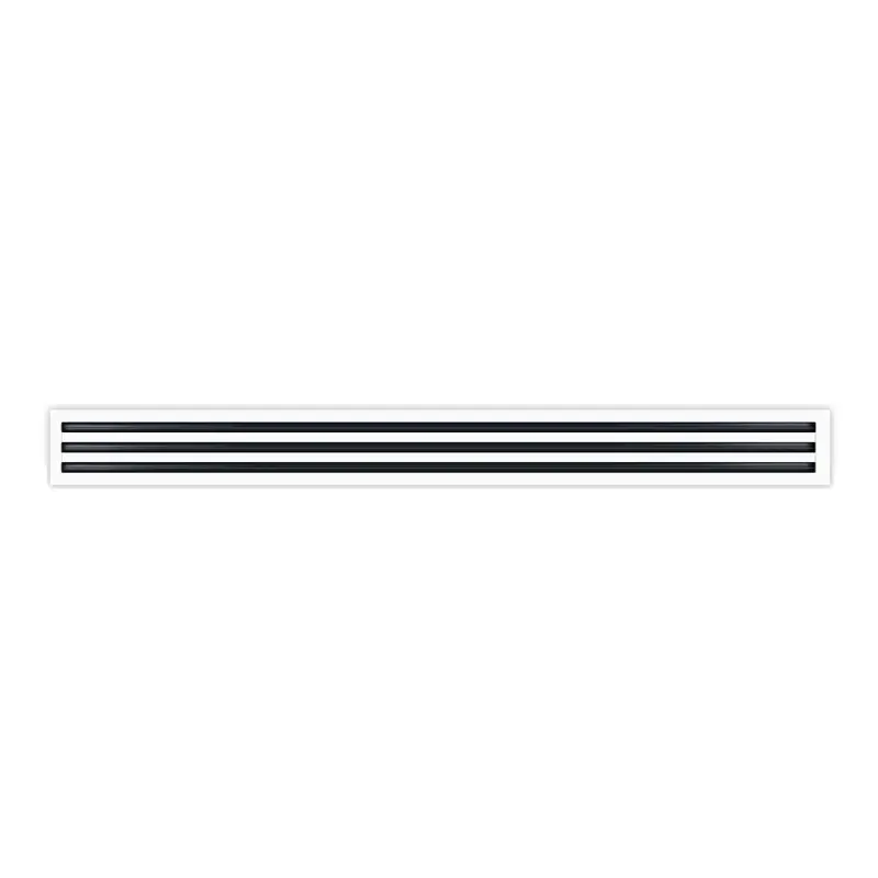 24" X 1" Return Linear Slot Diffuser - 3 Slot - White 1