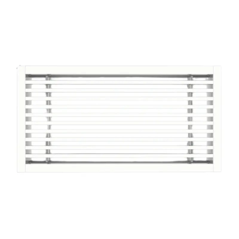 24 X 6" Extruded Aluminum Linear Bar Grille - 1/2" Border, 7/32" Bars On 1/2" Centers - 15° Deflection 1