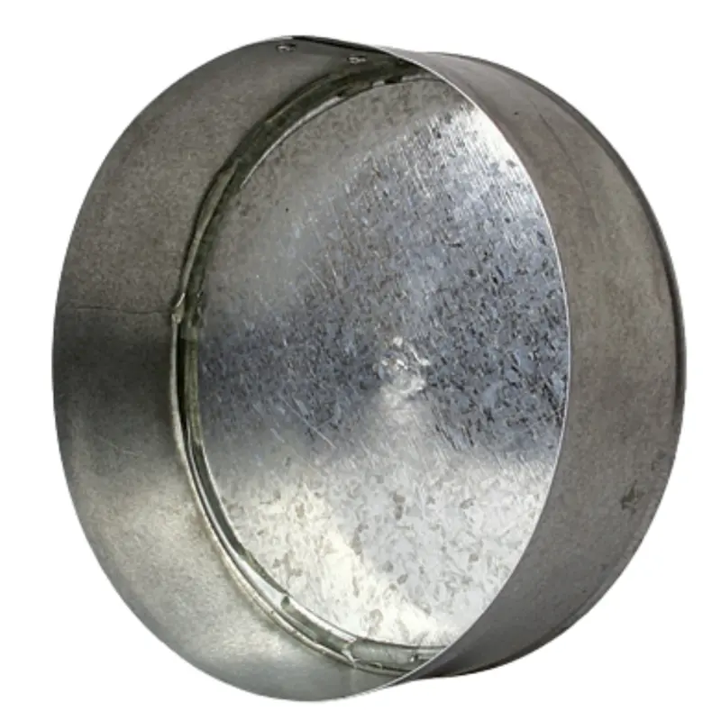 4" Galvanized 26Ga Round End Cap 1