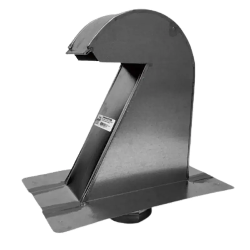 6" Galvanized Tall Roof Vent Wide With Damper 1