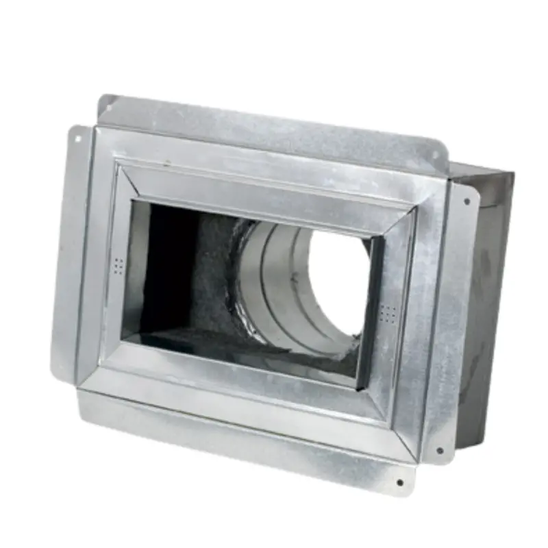 6" X 6" X 4" Metal Top Register Box With Collar - No Insulation 1