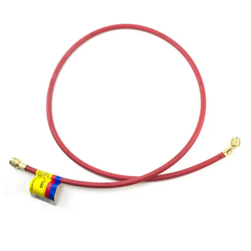 60" Charging Hose - Standard With 1/4" Flare Fitting - Red 1