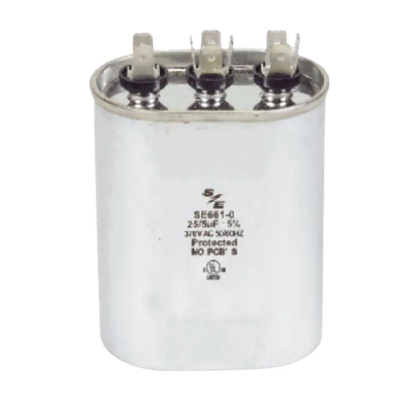 60+10 Μf Mfd. 370V Oval Dual Capacitor 1