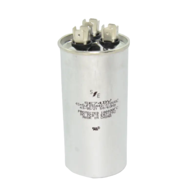 60+7.5  Μf Mfd. 370V/440V Dual Round Capacitor 1