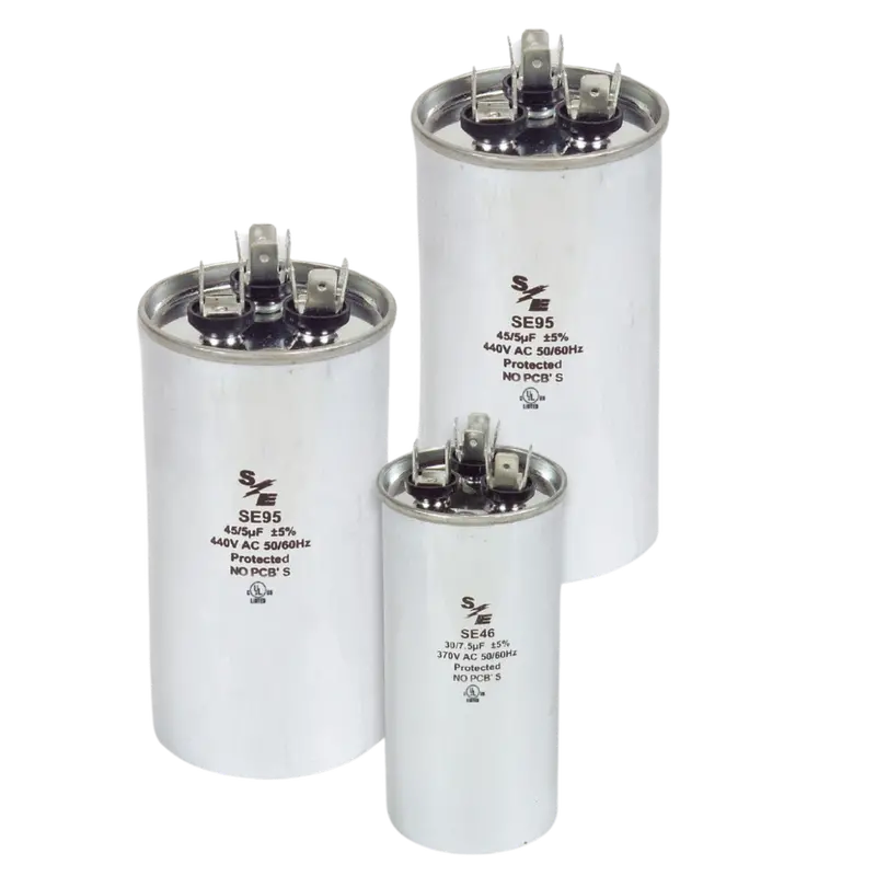 80+7.5 Mfd. 370V Dual Round Capacitor 1