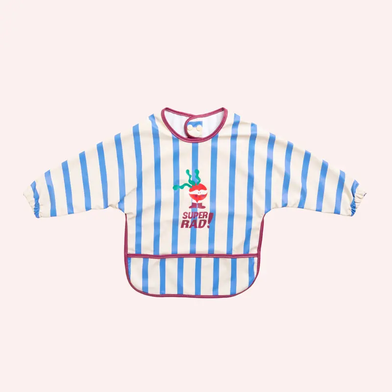 All-Covered Smock Bib - Super Rad Blue 1