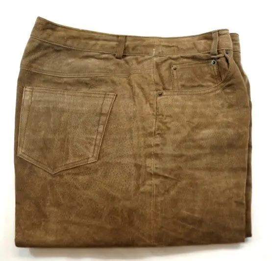 Bagatelle 100% Leather Plain Front Fahion Trousers- Size 14 (34X30) 1