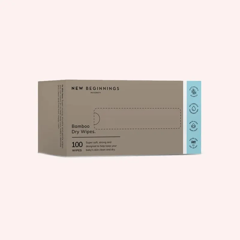 Bamboo Dry Wipes Box 100 1