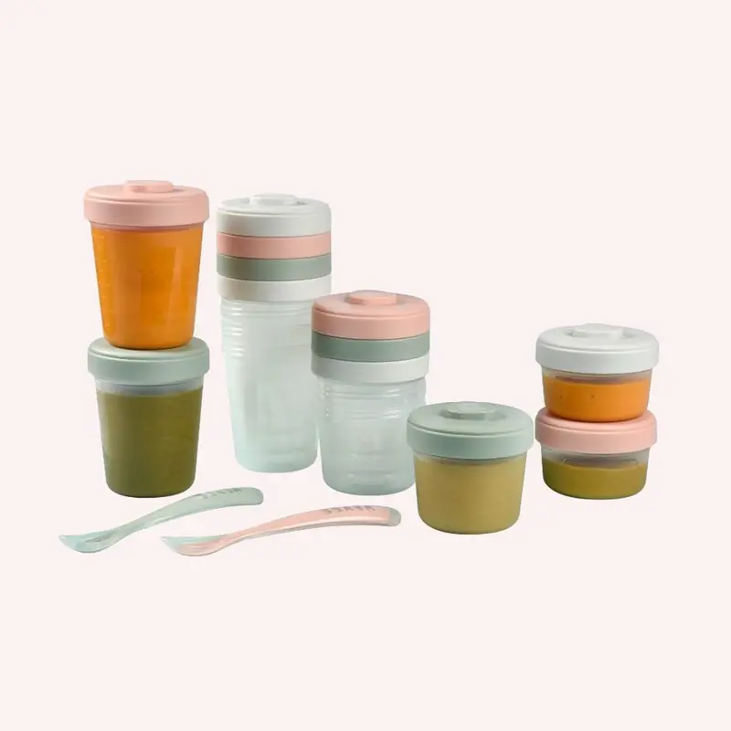 Beaba - Clip Portions Meal & Food Storage Pack - Eucalyptus 1