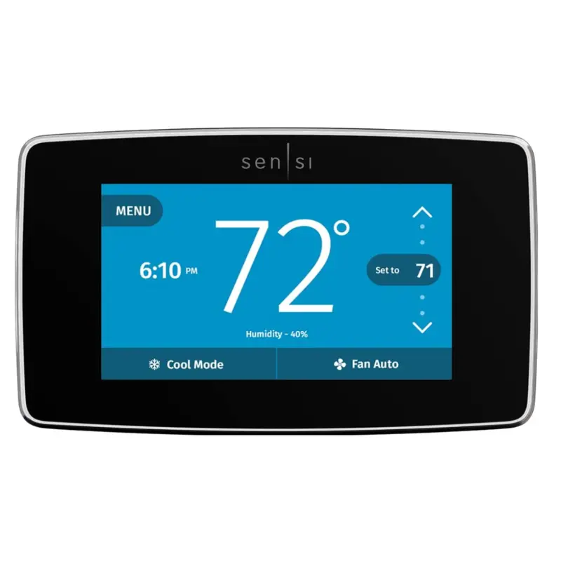 Black Sensi Touchscreen Wi-Fi Smart Programmable Thermostat For Smart Home 1