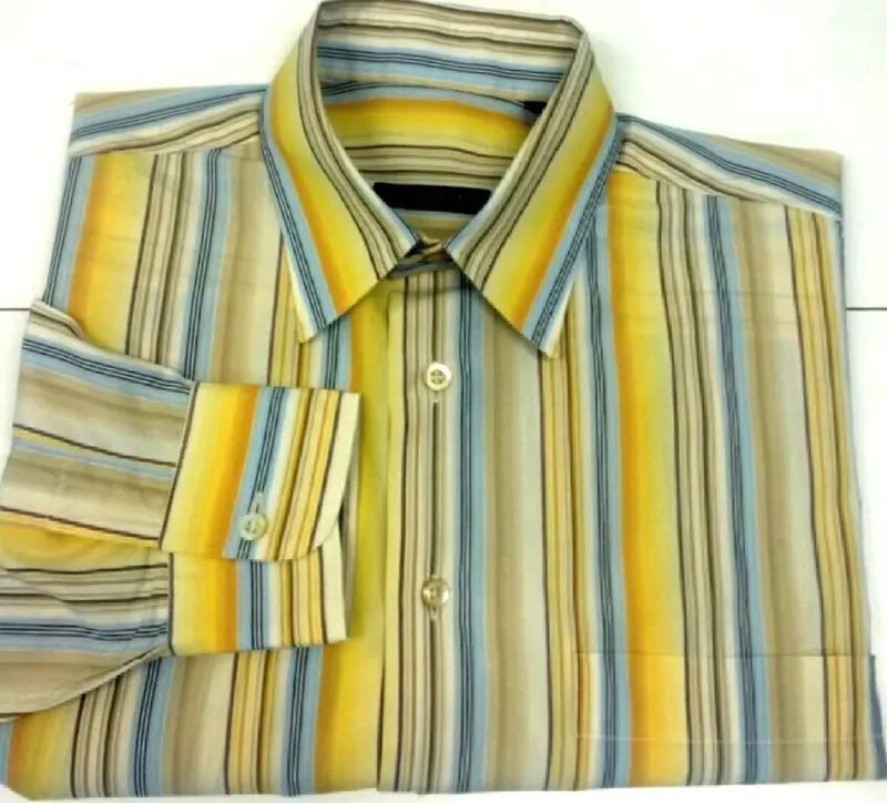 Burberry Of London Yellow Stripe Fashion Shirt- Size M 1