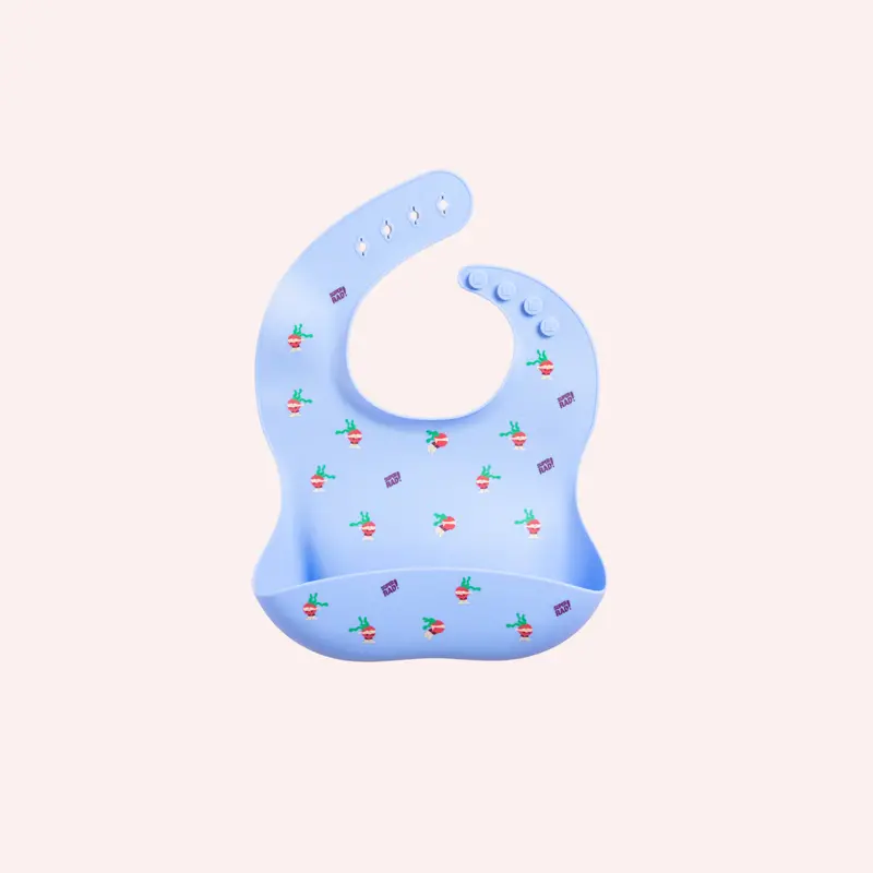 Catch-It Silicone Bib - Super Rad Periwinkle Blue 1