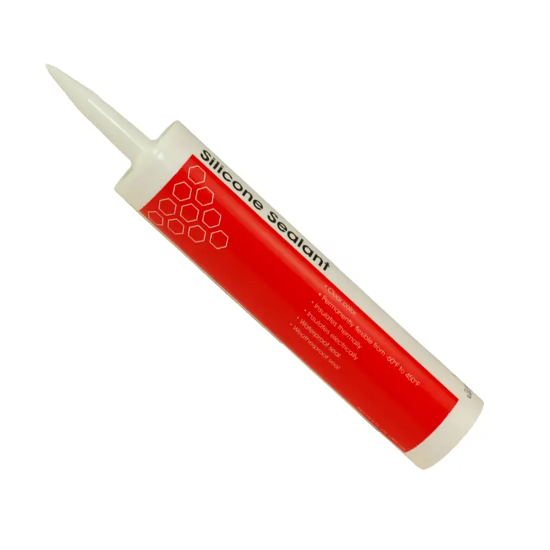 Caulk, Clear Silicone Sealant, 10.3Oz 1
