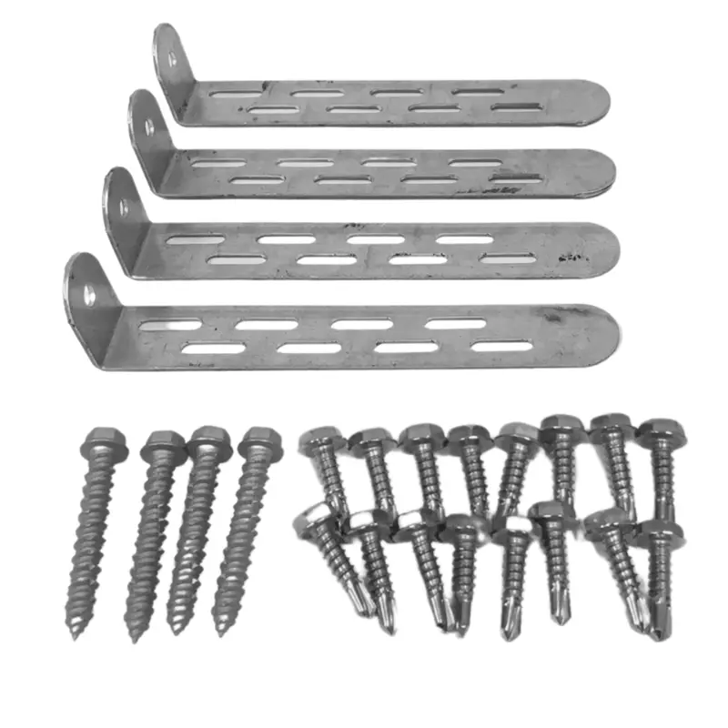 Condensing Unit Tie-Down Kit - (4) Galv Steel Cutd6 (4) Tapcon  (16) #10 Screws (6" X 1") 1