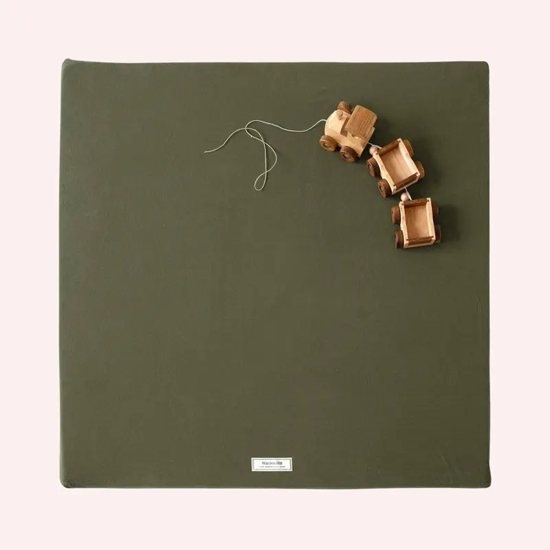 Cotton Padded Play Mat - Olive 1