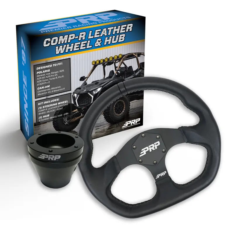 D-Shape Leather Steering Wheel Kit With Hub 1