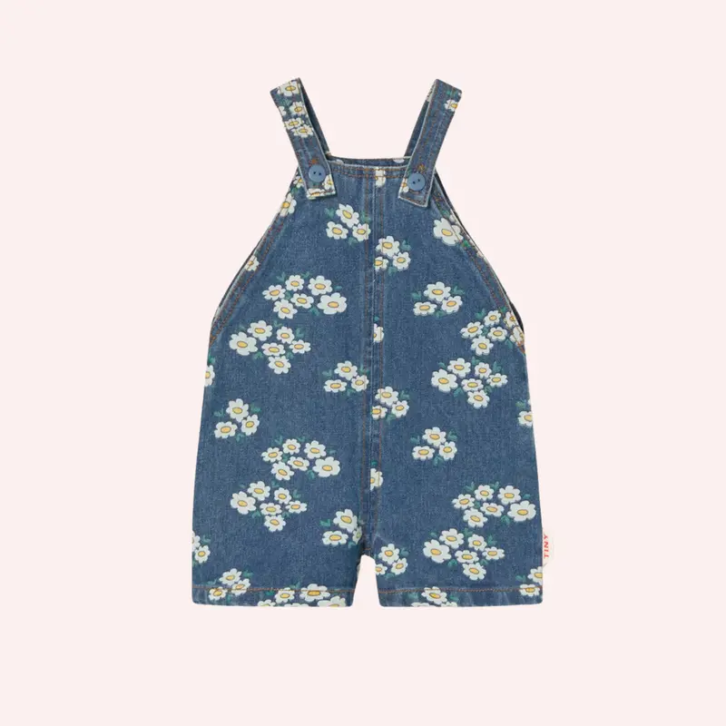 Denim Short Dungaree - Blossoms 1