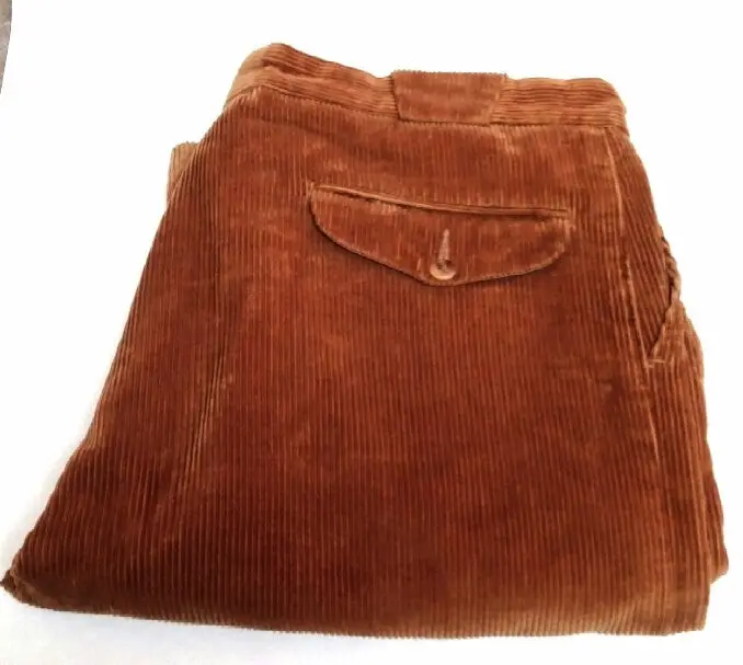 English Country Classics- Vicuna 100% Cotton Whale-Bone Corduroy Trousers- Size 36X27 1