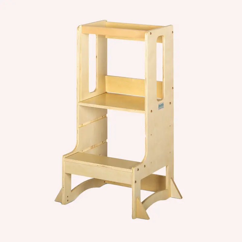 Evo 3.0 Learning Tower - Varnished Birch 1