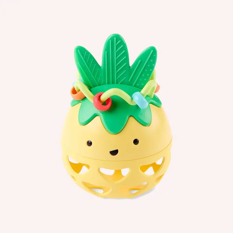 Farmstand Roll Around Pineapple Rattle Baby Toy 1
