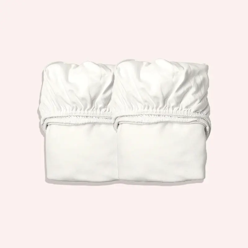 Fitted Cot Sheet - 2Pk - Snow White 1