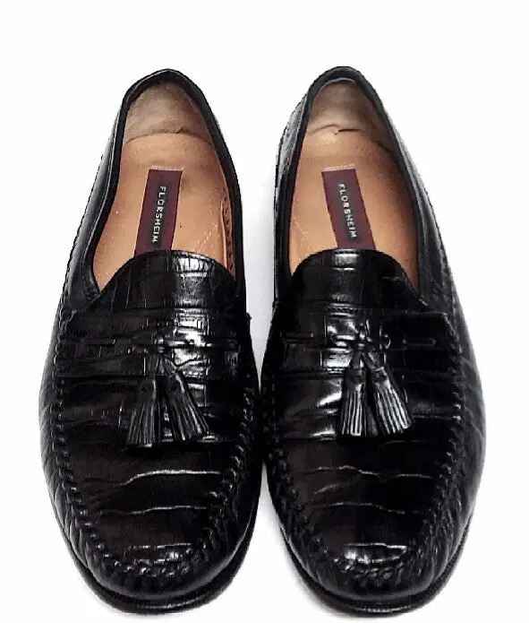 Florsheim 'Pisa'-Black Tassel Slip-On Loafer Shoes- Size 11M 1