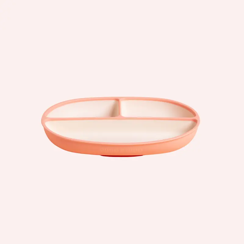 Fun Firsts Silicone Suction Divider Plate - Periwinkle Peach 1