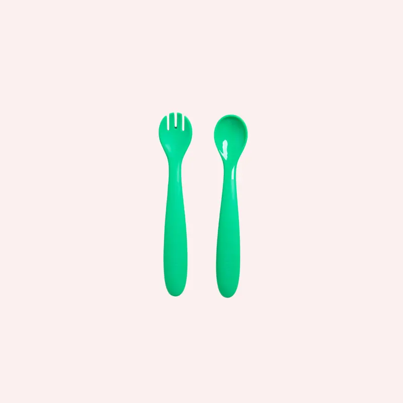 Fun Firsts Spoon And Fork Duo - Green 1
