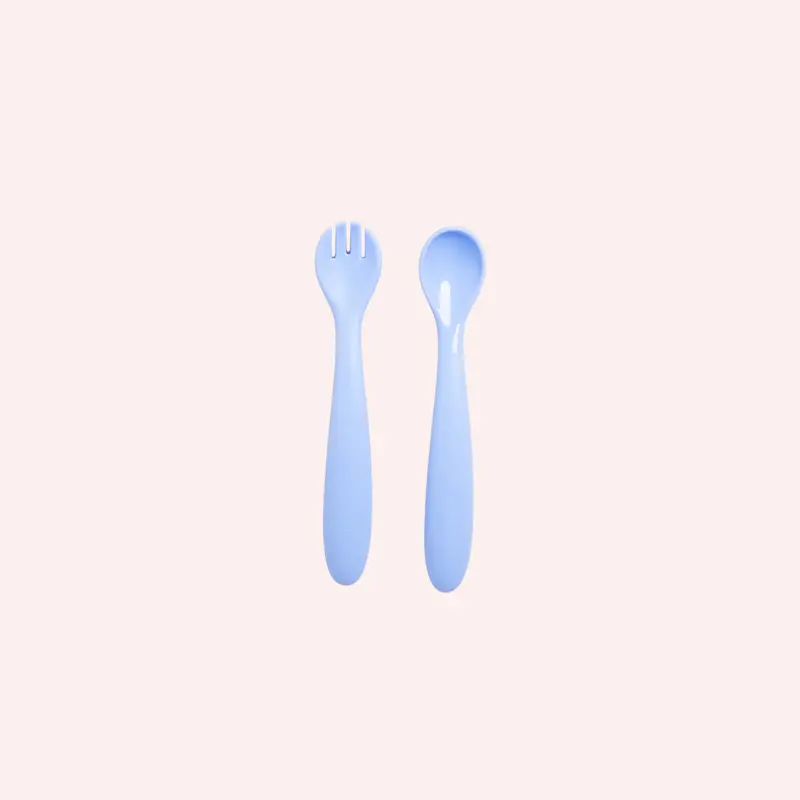 Fun Firsts Spoon And Fork Duo - Periwinkle Blue 1