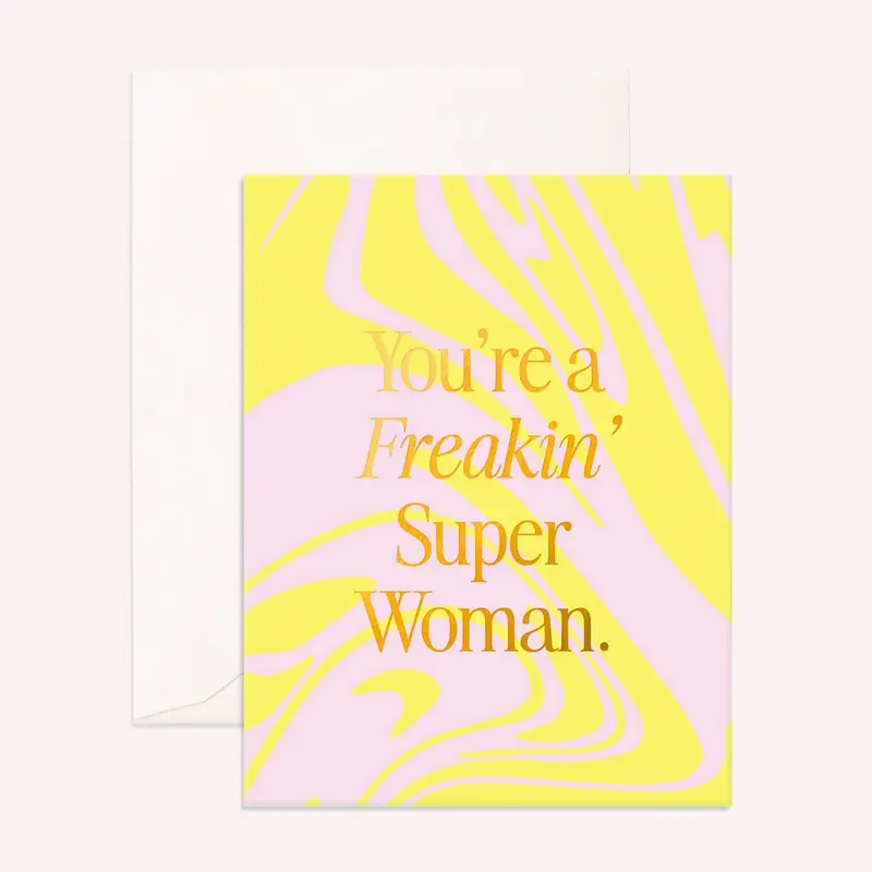 Greeting Card - Freakin' Superwoman 1