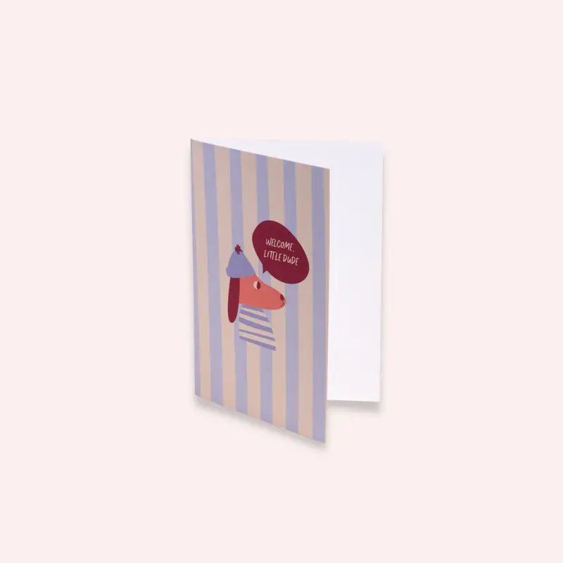 Greeting Card - Welcome Little Dude 1