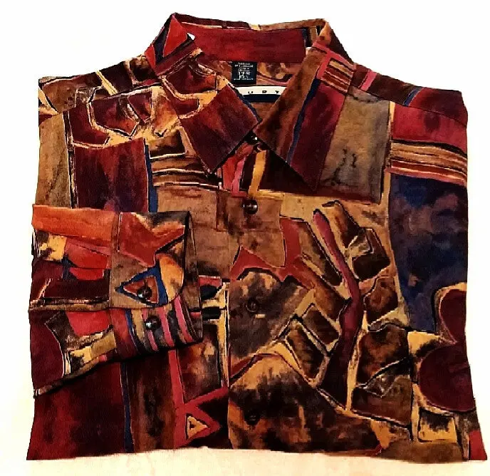 Haupt Of Germany-100% Viscose Retro Fashion Shirt- Size M (39/15.5") 1