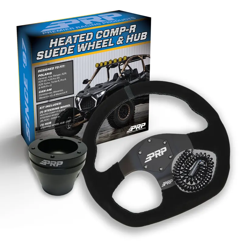 Heated D-Shape Suede Steering Wheel Kit With Hub 1