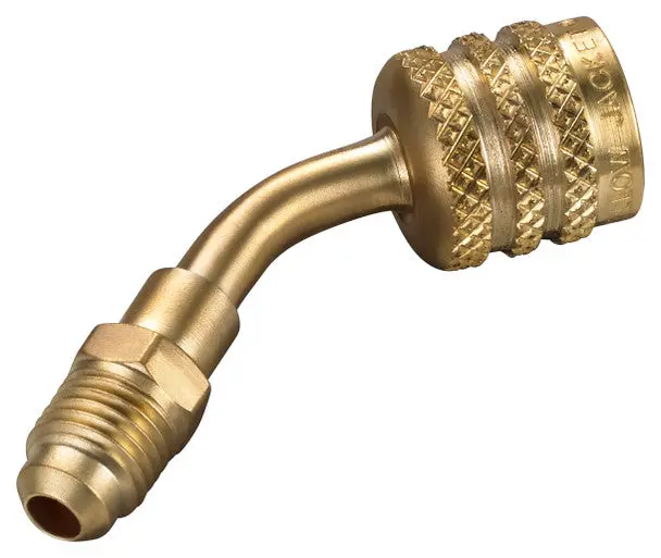Hose Adapter For Left-Handed A2l Refrigerant Tanks - Female Lh To Male Rh Angled Fitting 1