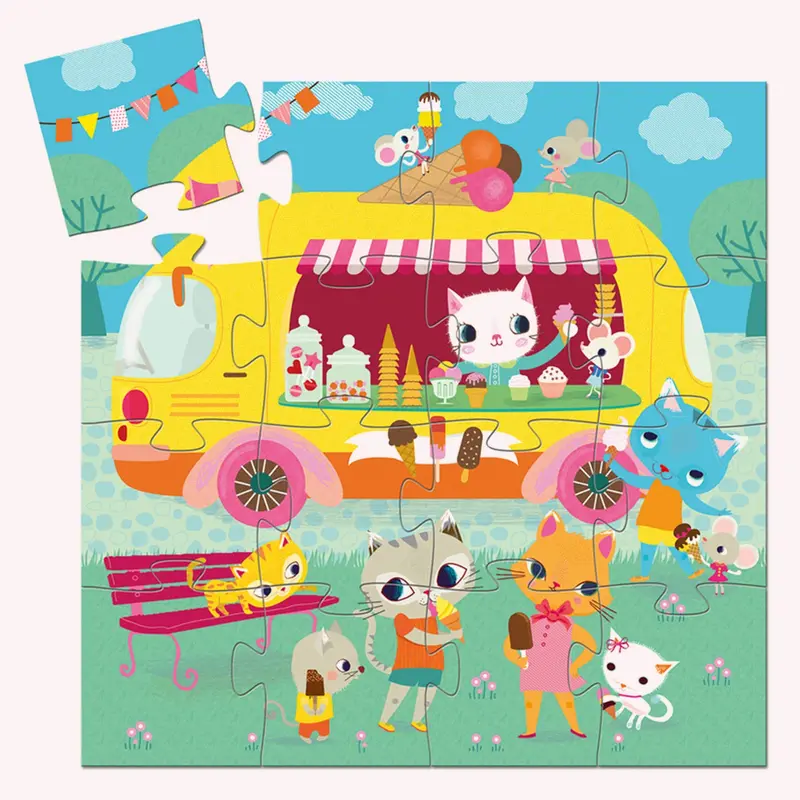 Ice Cream Truck - Silhouette Puzzle - 16Pc 1