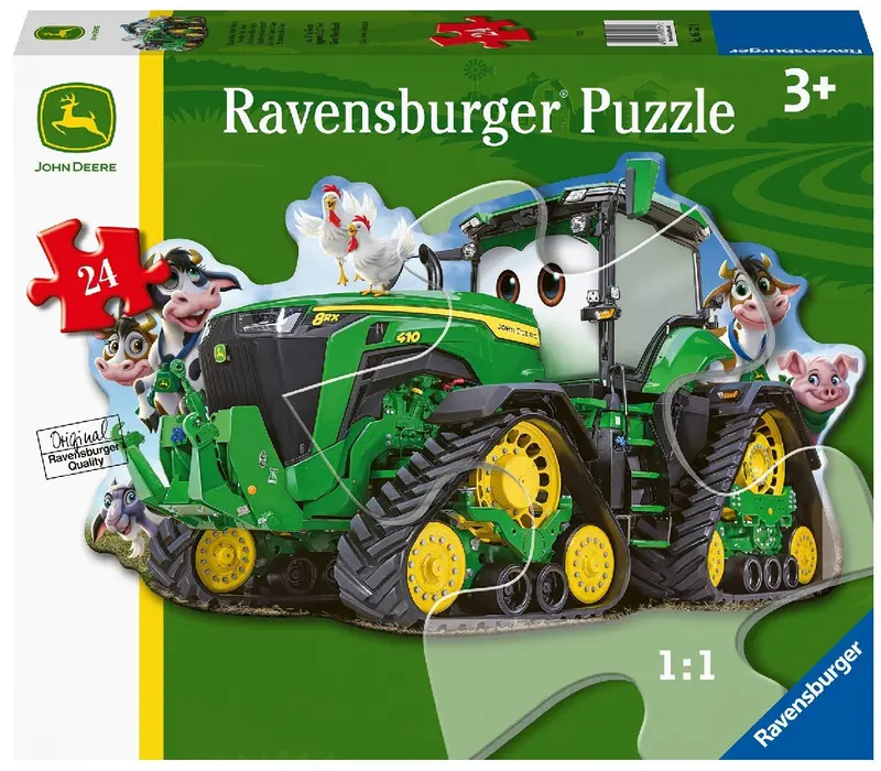John Deere 24 Piece Tractor Shaped Puzzle - Lp80433 1